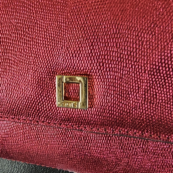 Lodis Metallic Hot Pink Leather Clutch Wallet Minor Callouts See Pics - Picture 4 of 16